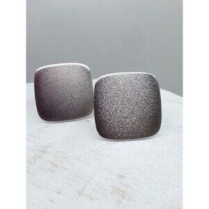 Vintage 925 Sterling Silver Top N.S. Meyer, NY Matte Finish Square Cufflinks